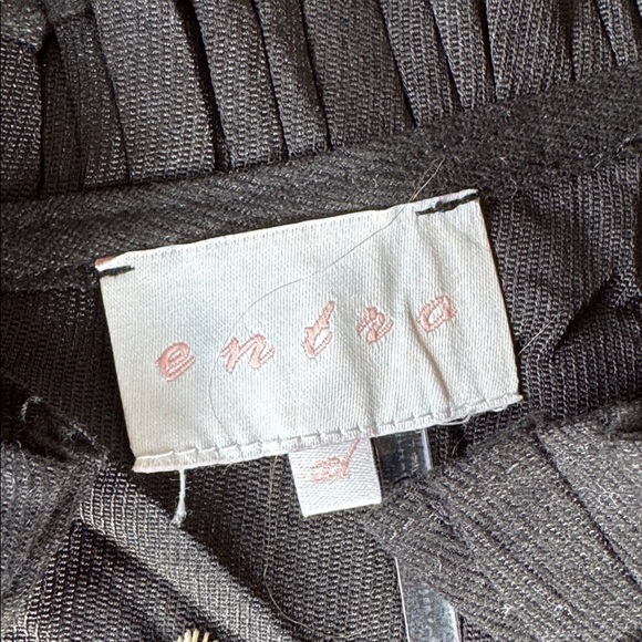 Entro black babydoll mini gold embroidered flowered poof sleeves NWOT size XL - Picture 6 of 9